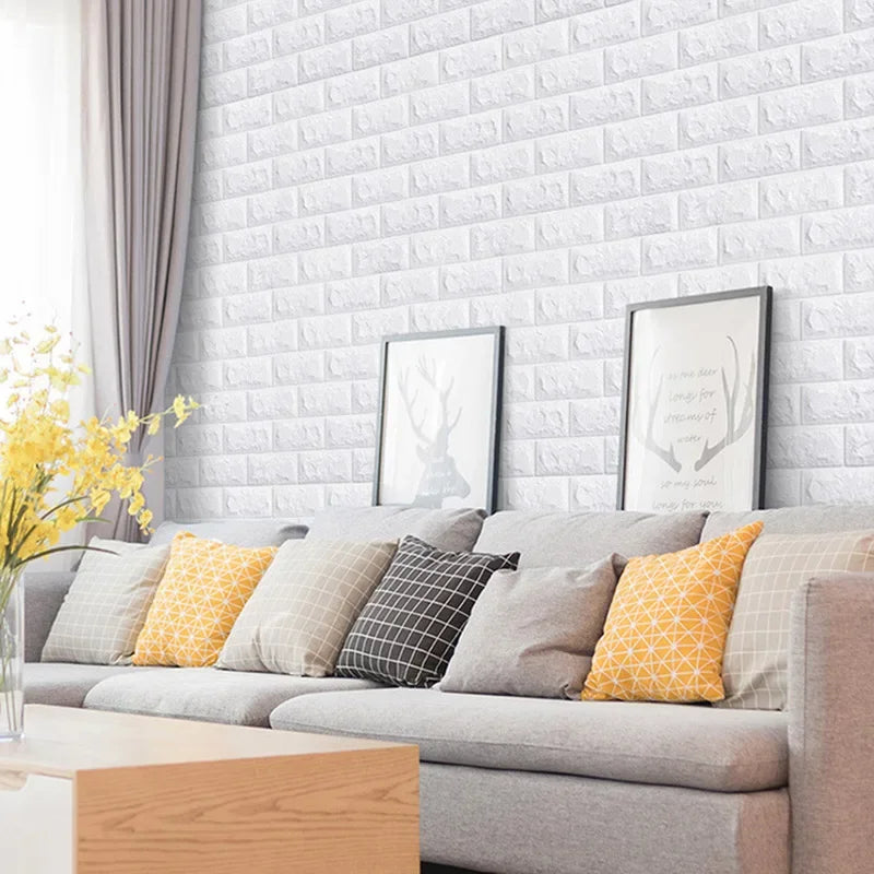 Wallpaper  3D Foam Brick Wall Panels Stickers Self Adhesive Waterproof