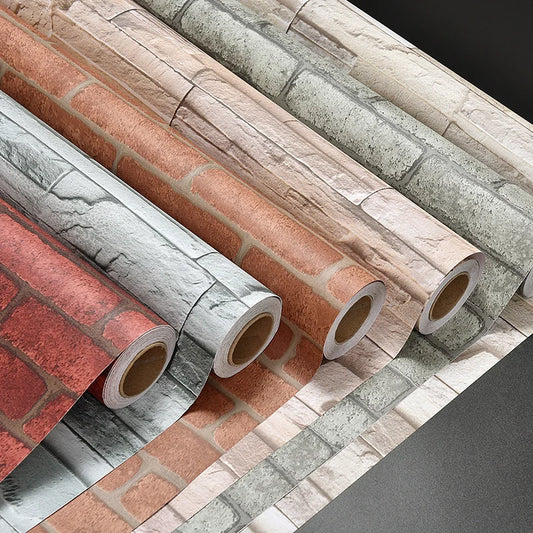 Brick Self-Adhesive Wallpaper Roll Removable PVC