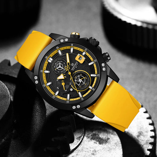Men's Quartz Wristwatch Silicone Strap Multifunctional