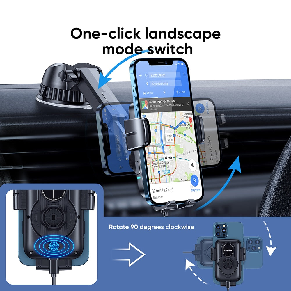 15W Car Phone Holder Wireless Charging