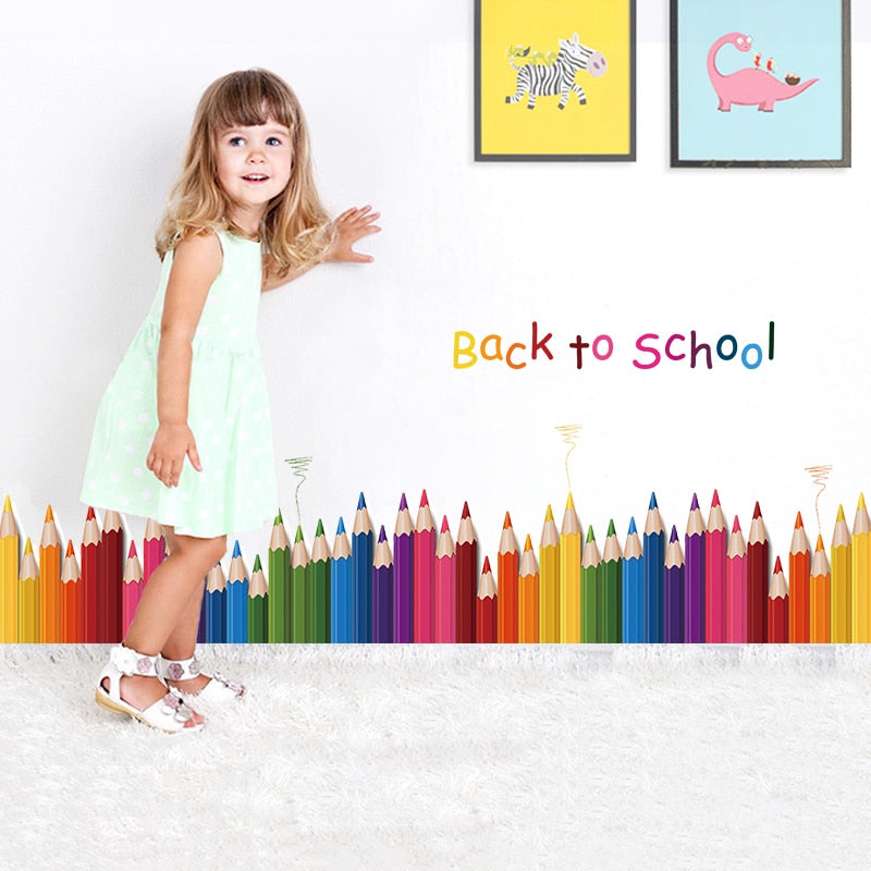 DIY Mural Pencil Back To School Wall Stickers