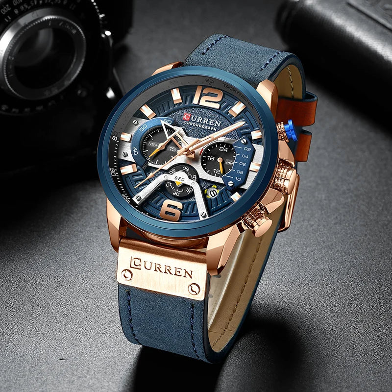 Leather Sports Watches For Men's