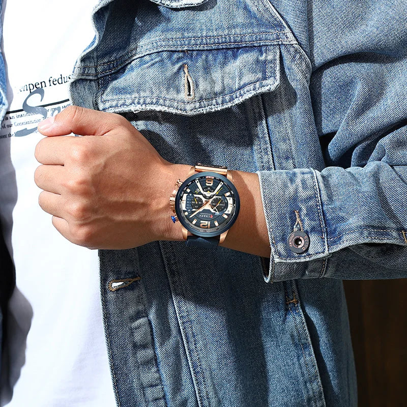 Leather Sports Watches For Men's
