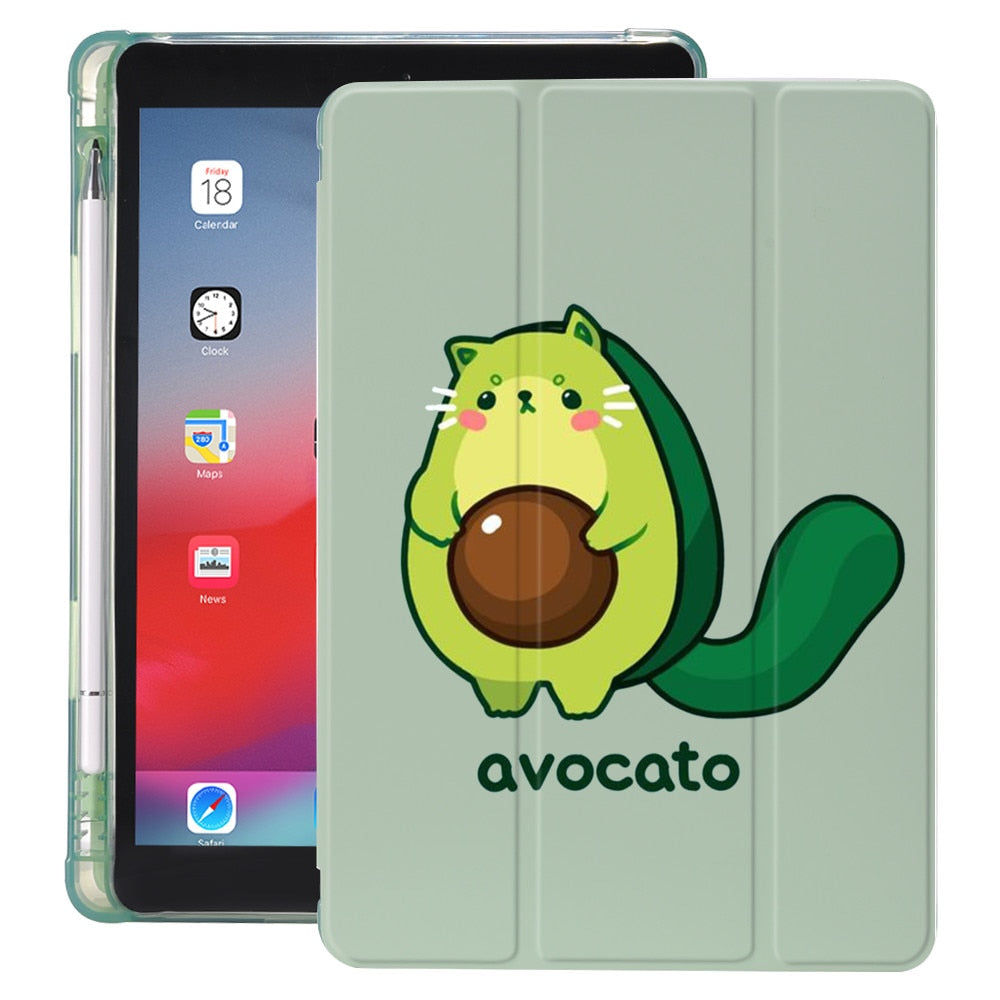 Cute Avocado Cat for iPad Case