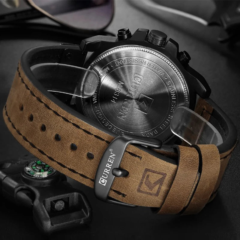 Leather Watch For Men Business Sport