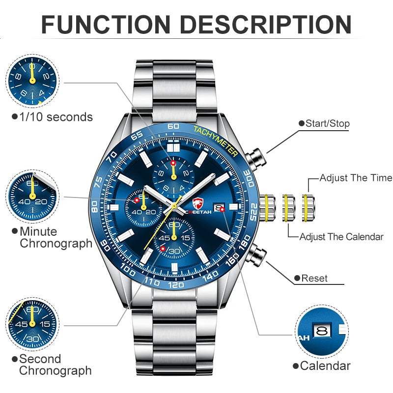 Men's Watches Chronograph Stainless Steel