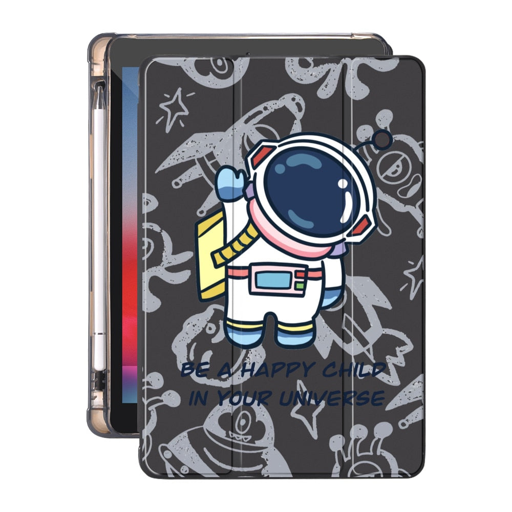 iPad Case Cartoon Astronaut Design