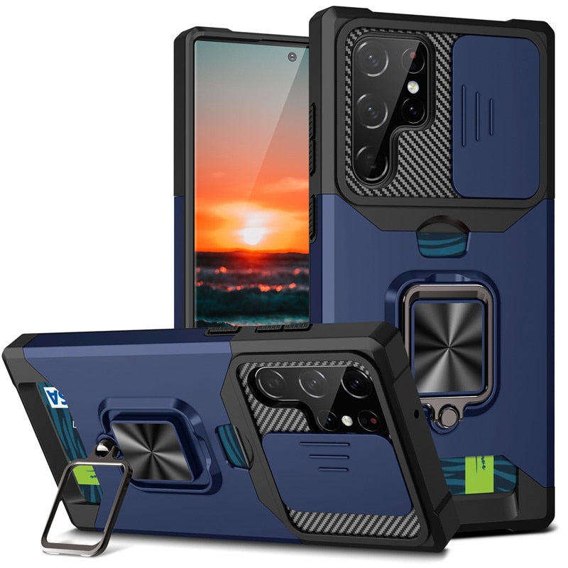 Galaxy Shockproof Armor Card Slot Cover