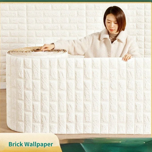 3D Wallpaper Decoration Self-adhesive Antique Foam Brick Wallpaper