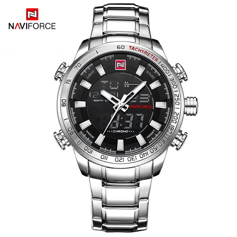 Light Digital Wristwatches Stainless Steel Male