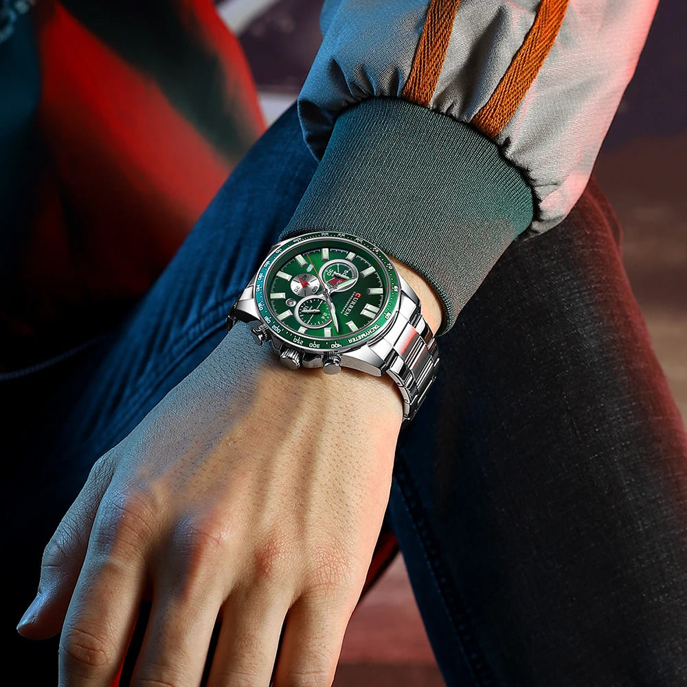 Stainless Steel Quartz Wristwatches for Men