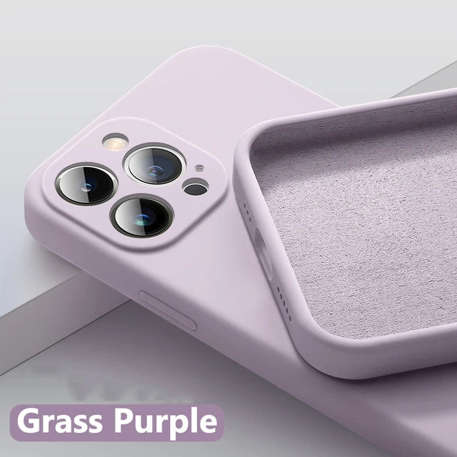 iPhone Case Soft Luxury Square Liquid Silicone