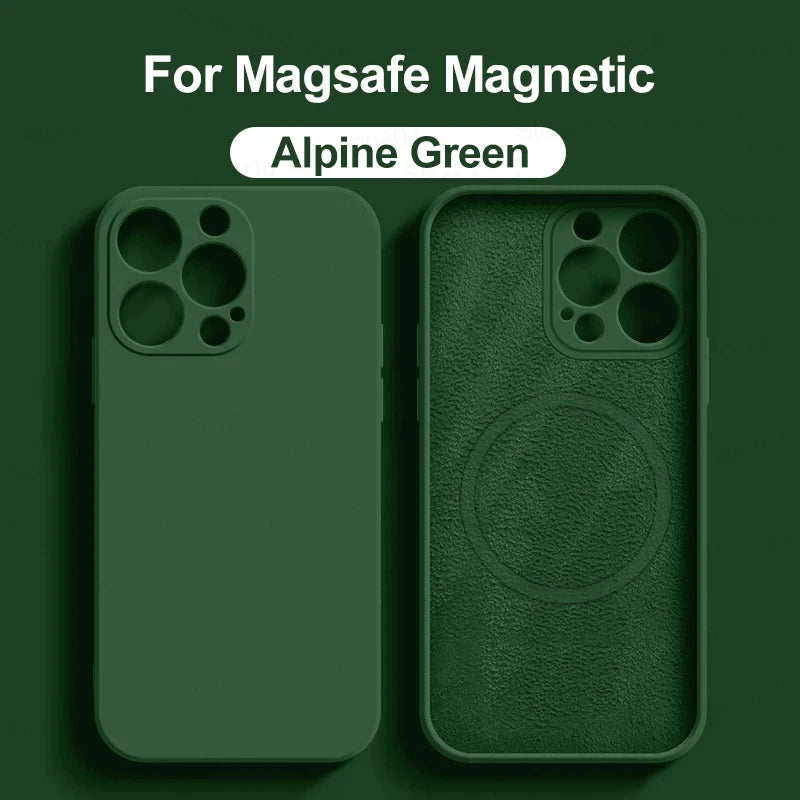 Magsafe Wireless Charging  Liquid Silicone Magnetic Cases For iPhone