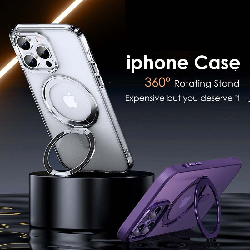 Magnetic Stand iPhone Case Ring Holder