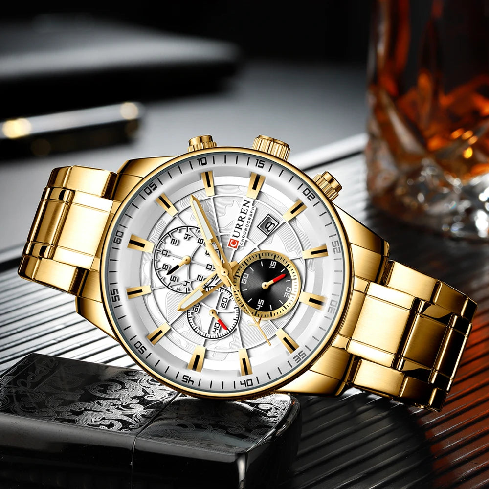 Mens Fashion Sports Wristwatch with Chronograph