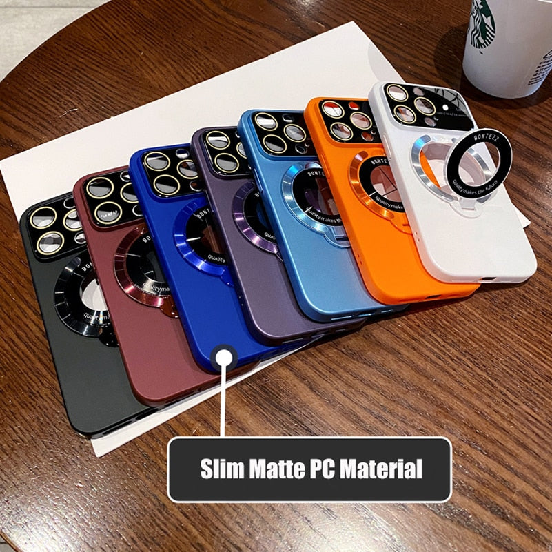 Slim Matte PC Bracket Magsafe Case for iPhone
