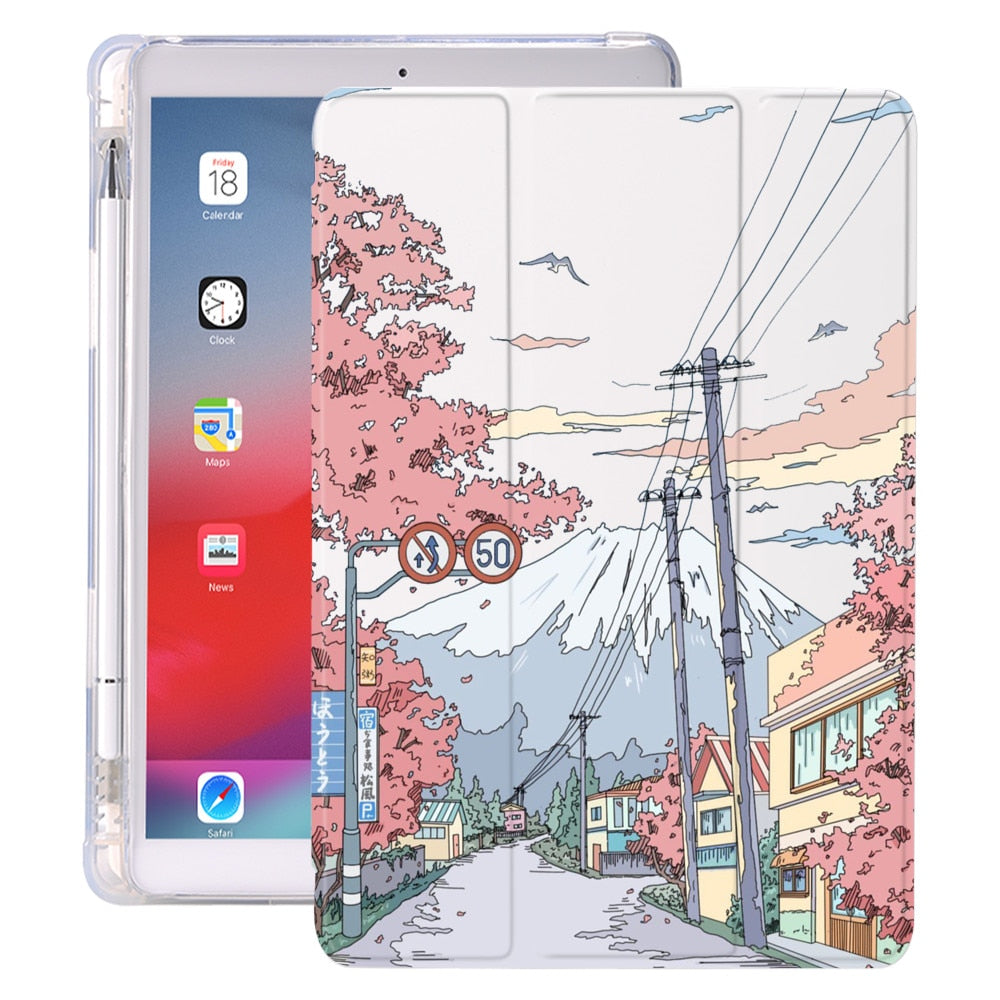 Painting iPad Case With Pencil Holder
