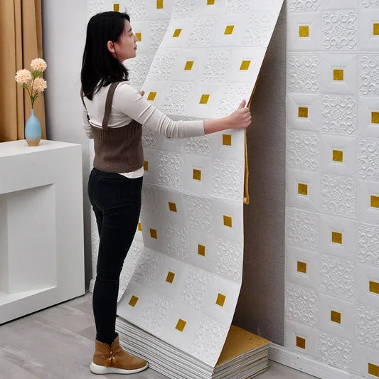 3D Wall Stickers Continuous Roll Wallpaper Self-adhesive