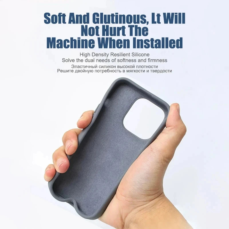 Liquid Silicone Case For iPhone Shockproof Soft Back Cover