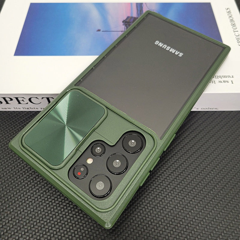 Galaxy Case Slide Camera Lens Cap Transparent