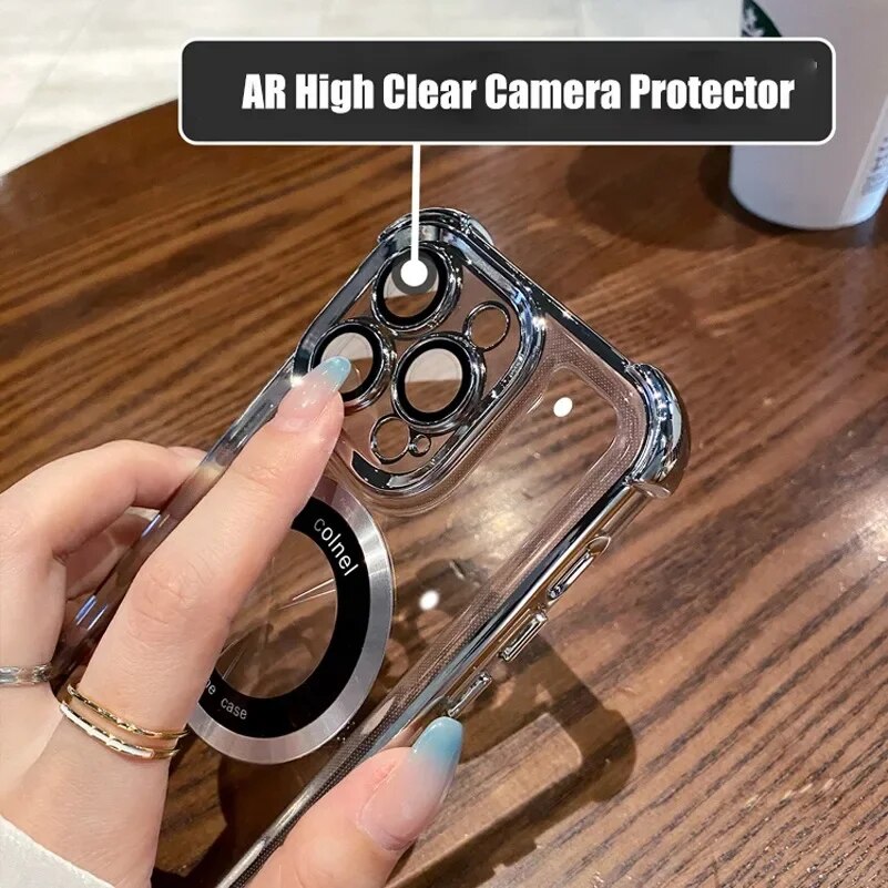 Transparent Silicone Magsafe Case for iPhone