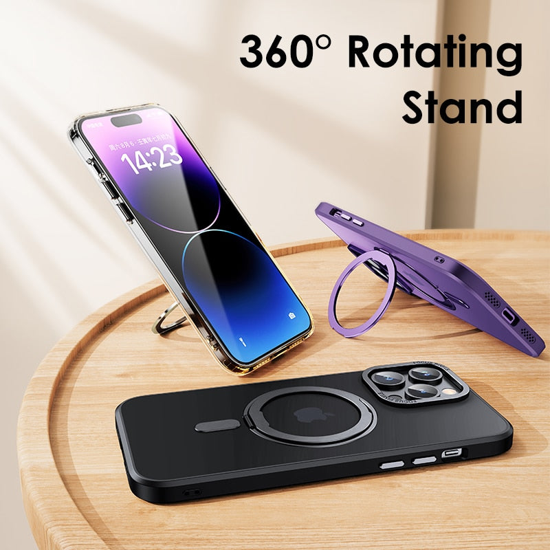 Magnetic Stand iPhone Case Ring Holder