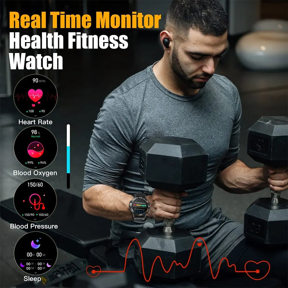 Bluetooth Call Smart Watch Men Sports Fitness Tracker