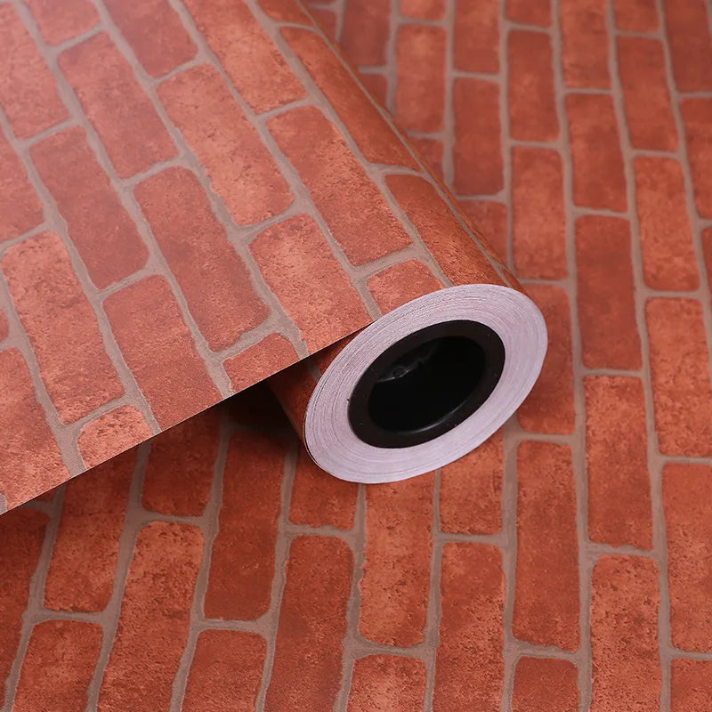 Red Brick Moisture-Proof Waterproof Renovation Sticker PVC Self-Adhesive