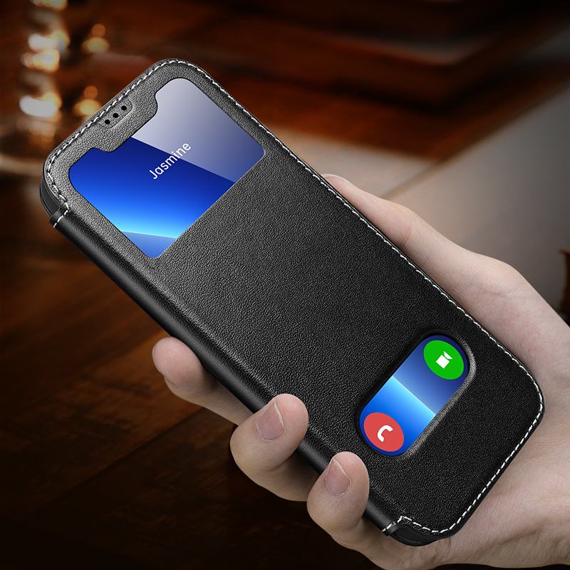 iPhone Leather Case Magnetic Flip Cover
