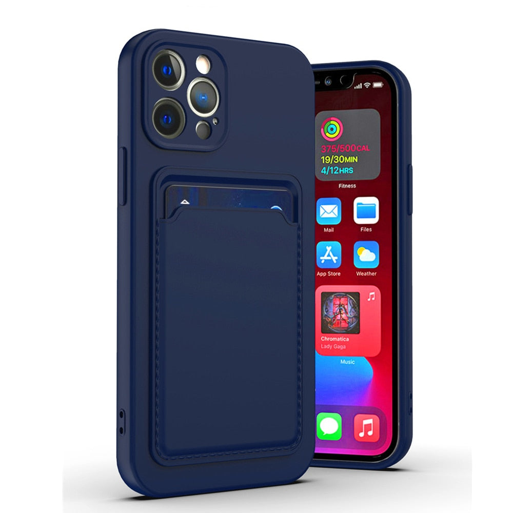 Liquid Silicone Wallet Case for iPhone