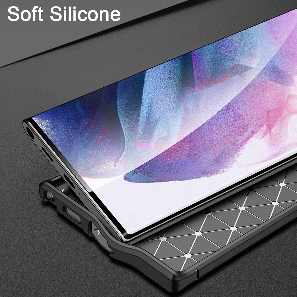 Soft Silicone Anti-Fingerprint Galaxy Case