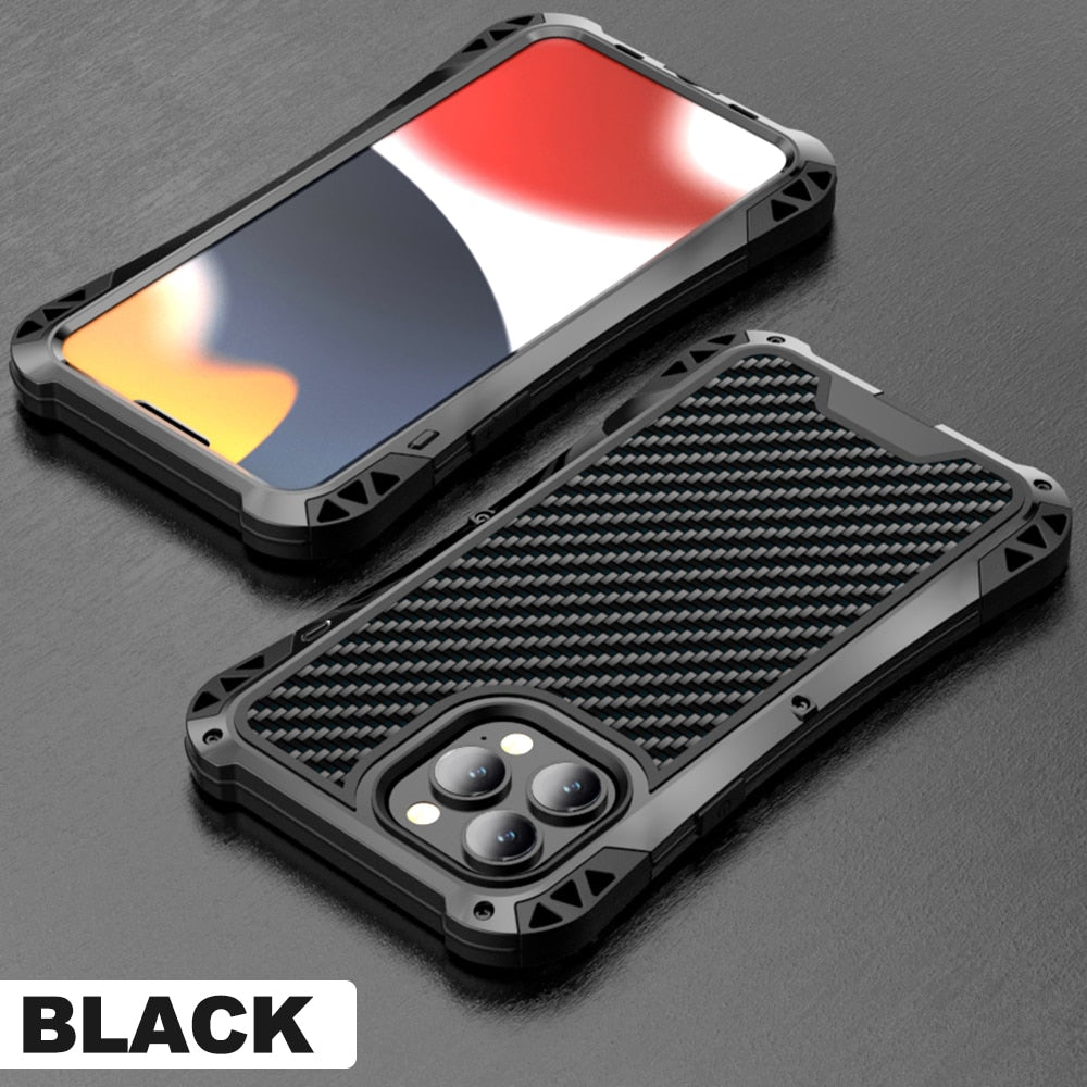 Metal Armor iPhone Case Built in Screen Protector