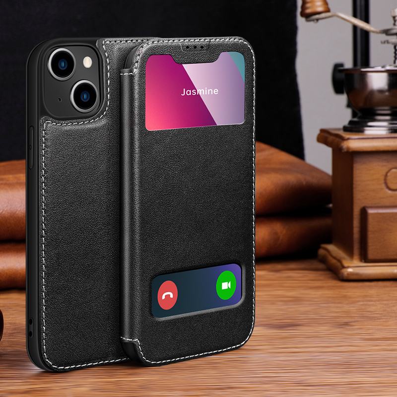 iPhone Leather Case Magnetic Flip Cover
