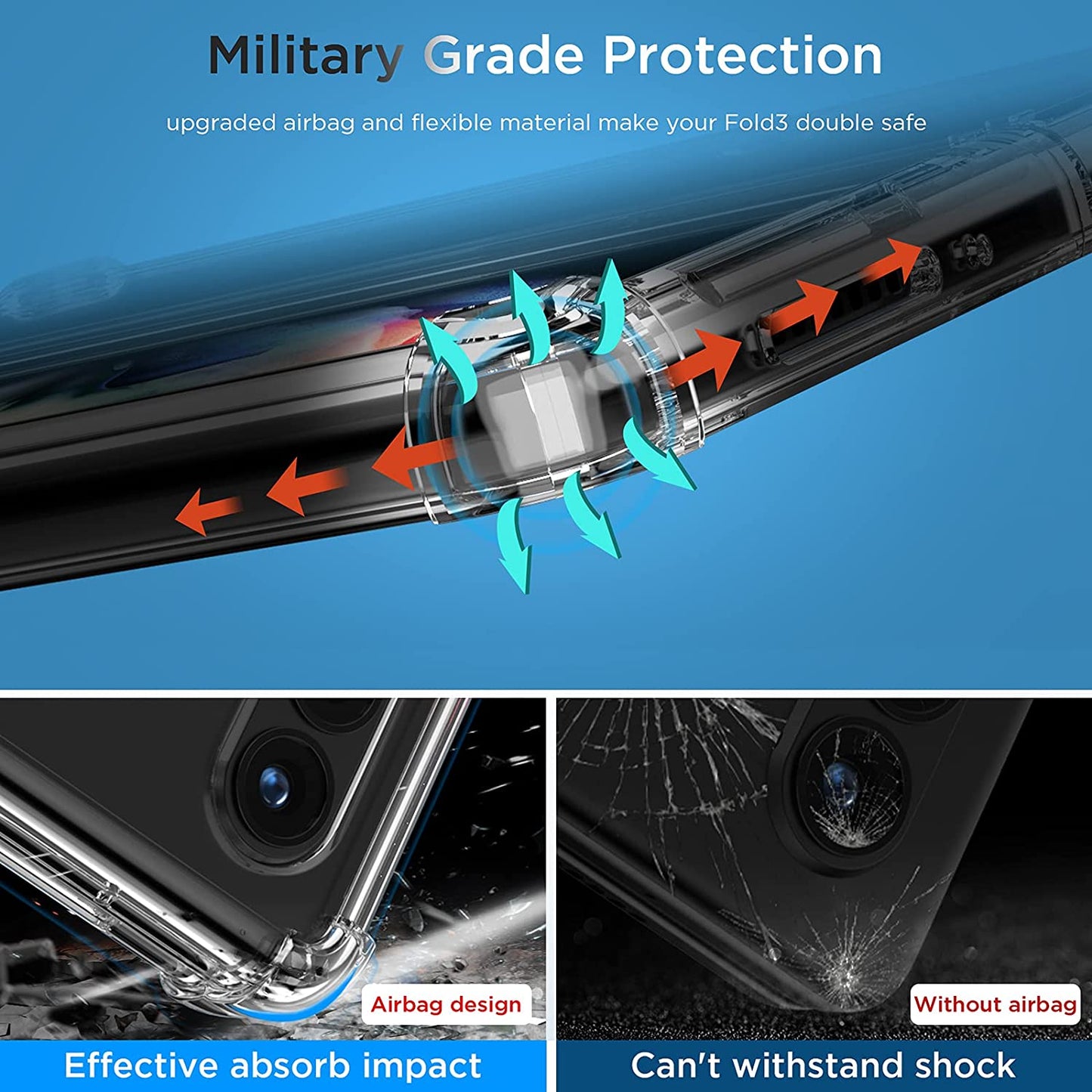 Case Galaxy Z Fold 3 Reinforced Corners Shockproof Bumper
