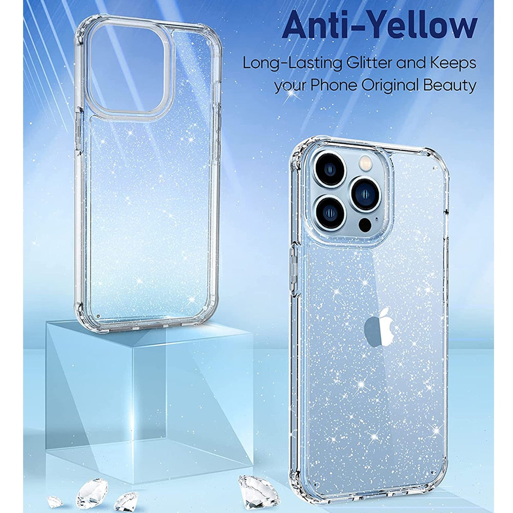 Shiny Glitter Clear iPhone Case