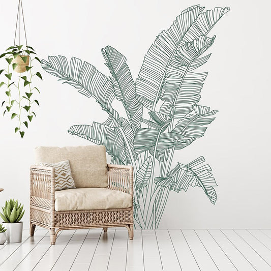 Bird of Paradise Large Tropical Plant Wall Decal