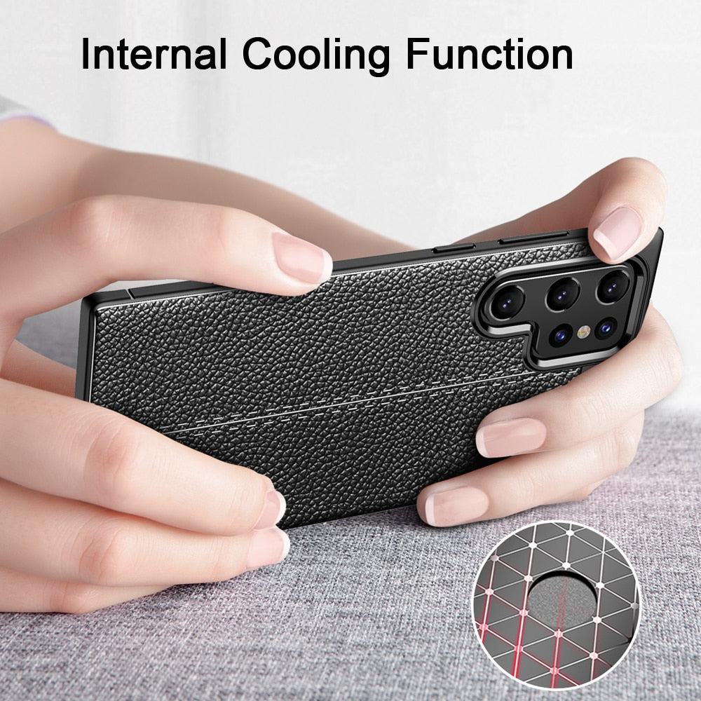 Leather Texture  Shockproof Case Galaxy