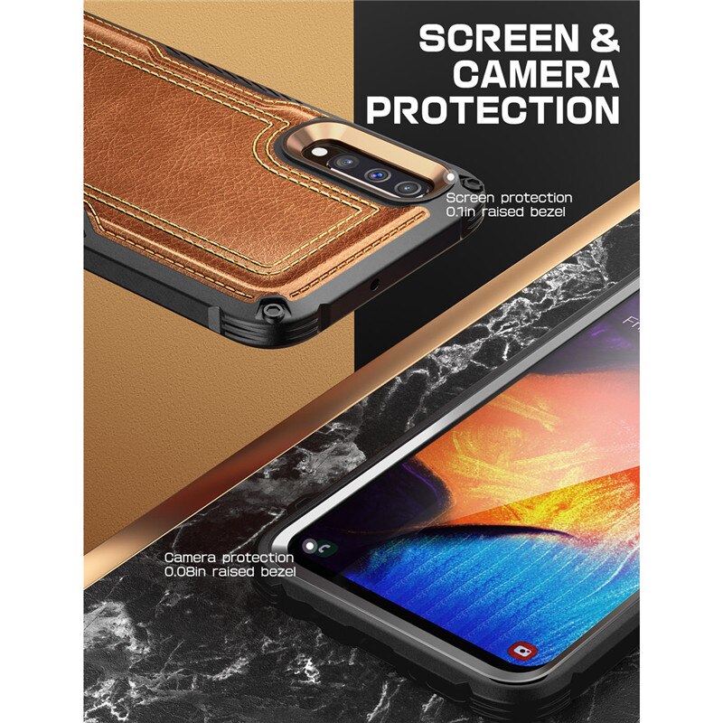 Galaxy A50/A30s Case Full-Body Rugged Leather Cover