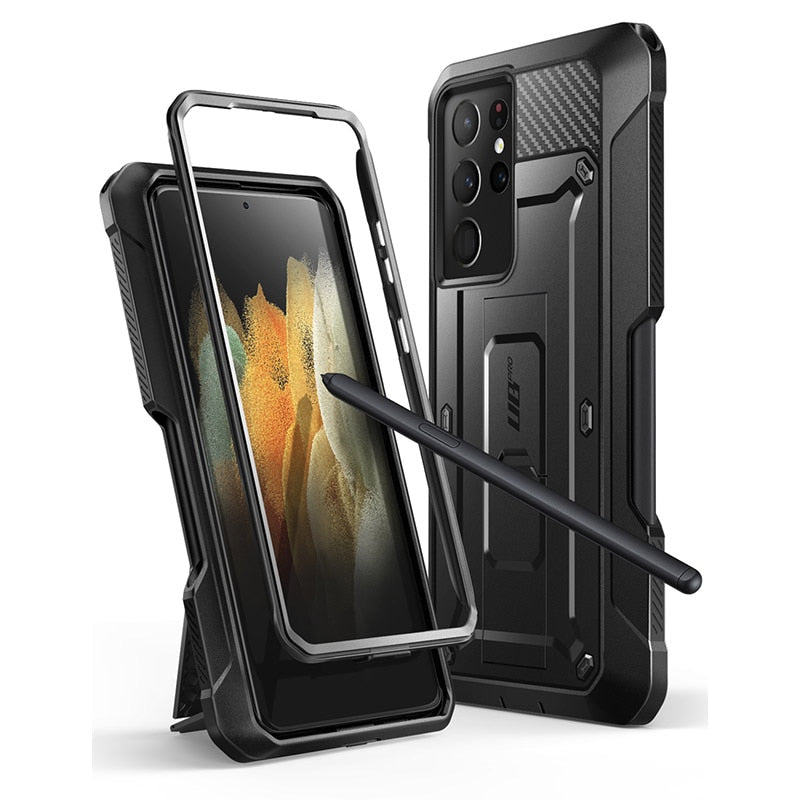 Galaxy S21 Ultra Case Rugged Holster Kickstand with S Pen Slot