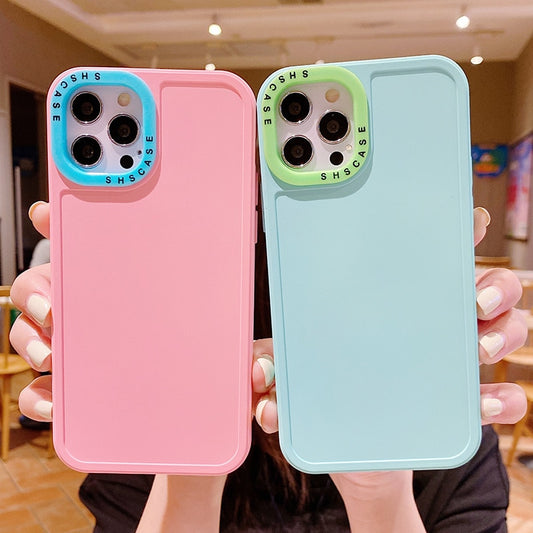 Candy Color Camera Protection iPhone Case