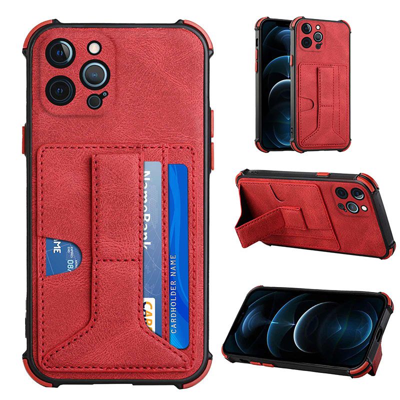 Multifunctional Folding Card Slot Case For iPhone