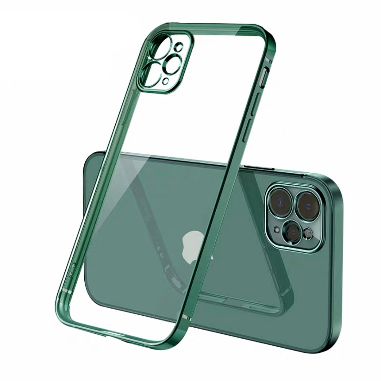 Square Silicone Clear Case For iPhone