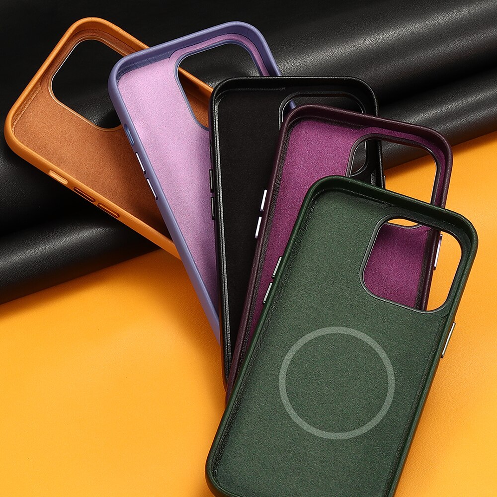 iPhone Leather Back Cover Shockproof Protective