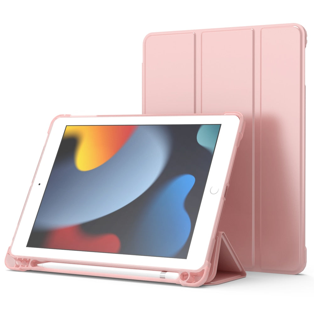 iPad Case with Pencil Holder Shockproof Cover
