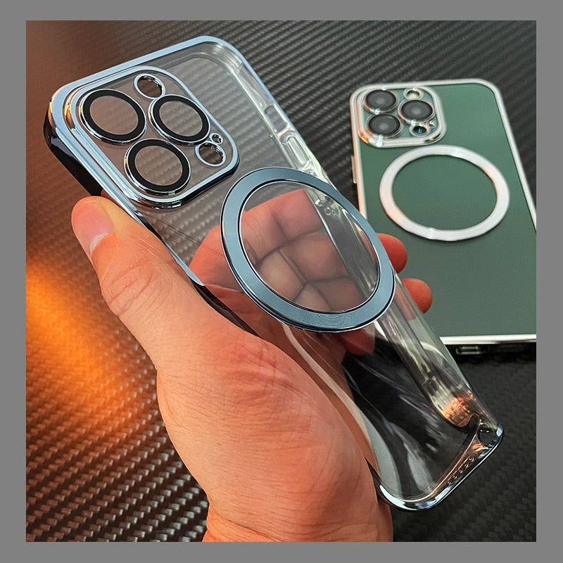 Transparent Silicone Magnetic Case For iPhone