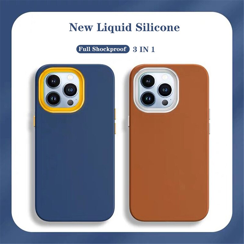 3 in 1 Candy Color Shockproof Armor Case For iPhone