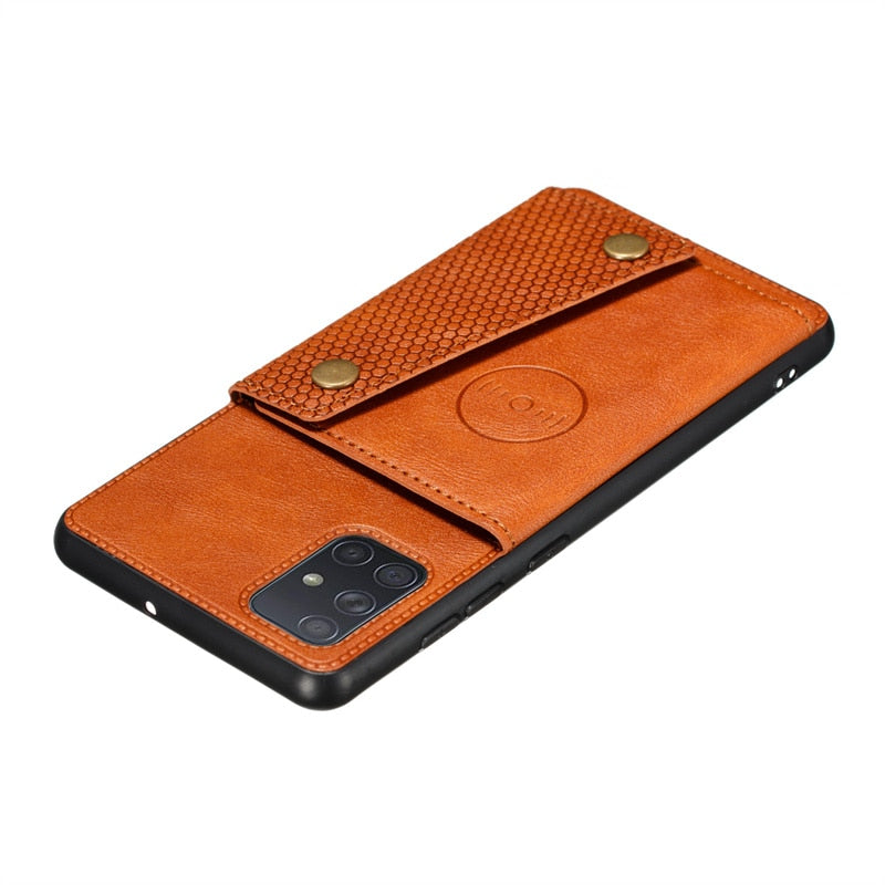 Galaxy Magnetic Wallet Card Slot Holder Case