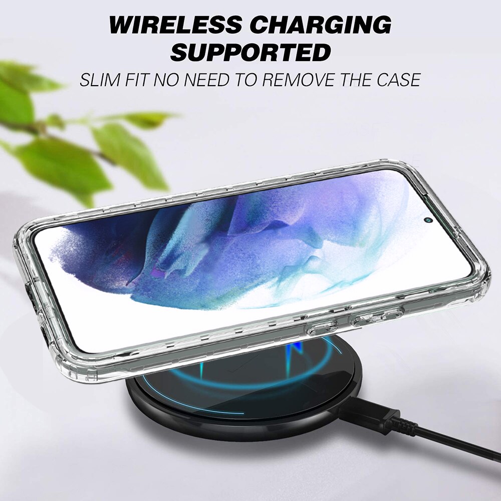 Shockproof Hybrid Color Clear Galaxy Case