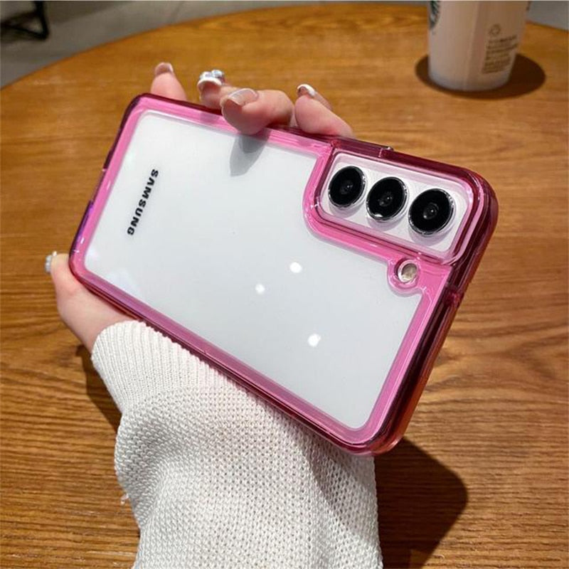 Luxury Transparent Shockproof Case for Galaxy