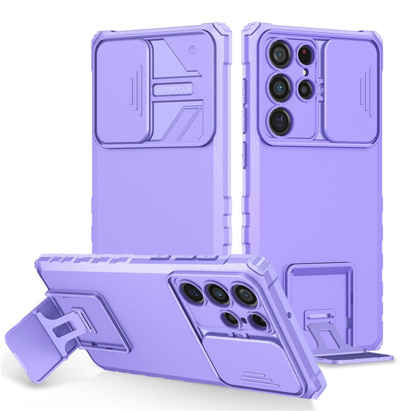 Galaxy Holder Stand Silicone Shockproof Armor Case